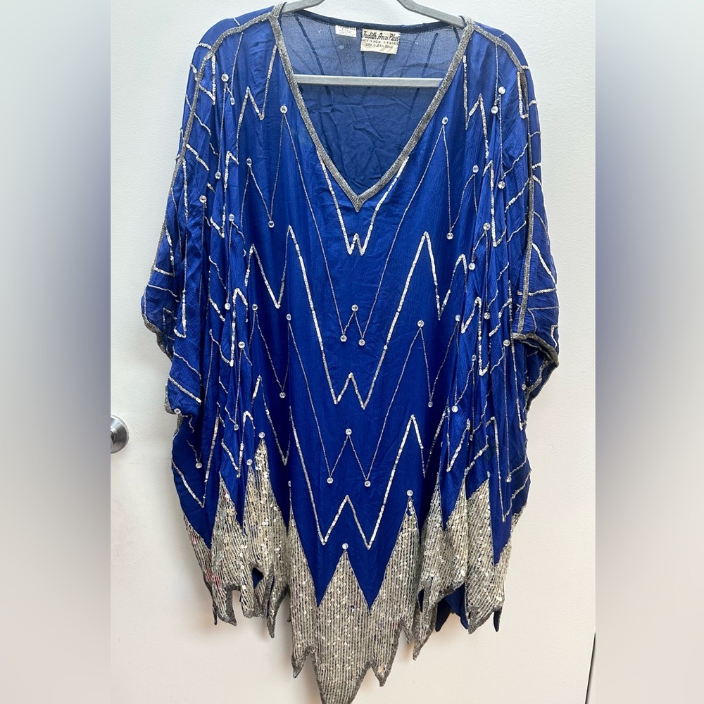 Blue and Silver Women's Dress